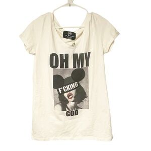My Brand Size Medium Oh My God Graphic Mickey Mouse‎ Ears Tshirt NEW